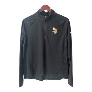Minnesota Vikings NFL Nike Dri-Fit 1/4 Zip Long Sleeve Top size L Women NWOT
